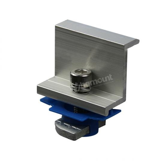Silver anodized solar panel end clamp 30mm aluminum