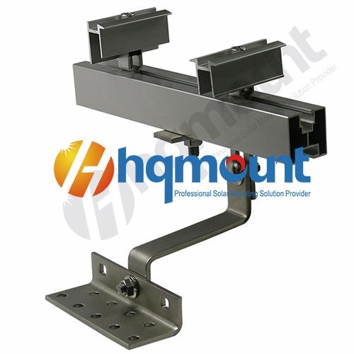 Aluminum solar rail profile anodized silver