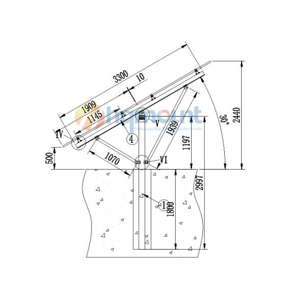 ramming pile solar racking system