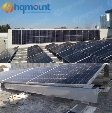 Система кріплення з сонячним баластом для плоского даху потужністю 200 кВт