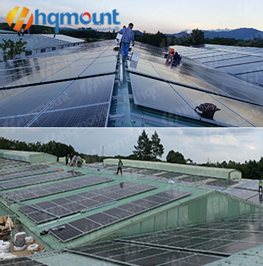 Проект 5 МВт металу сонячні панелі на даху 